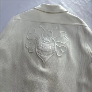 Rare Dior Stussy Cream Embroidered Bee Jacket